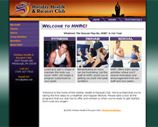 HolidayHealthClub.com Screen Capture